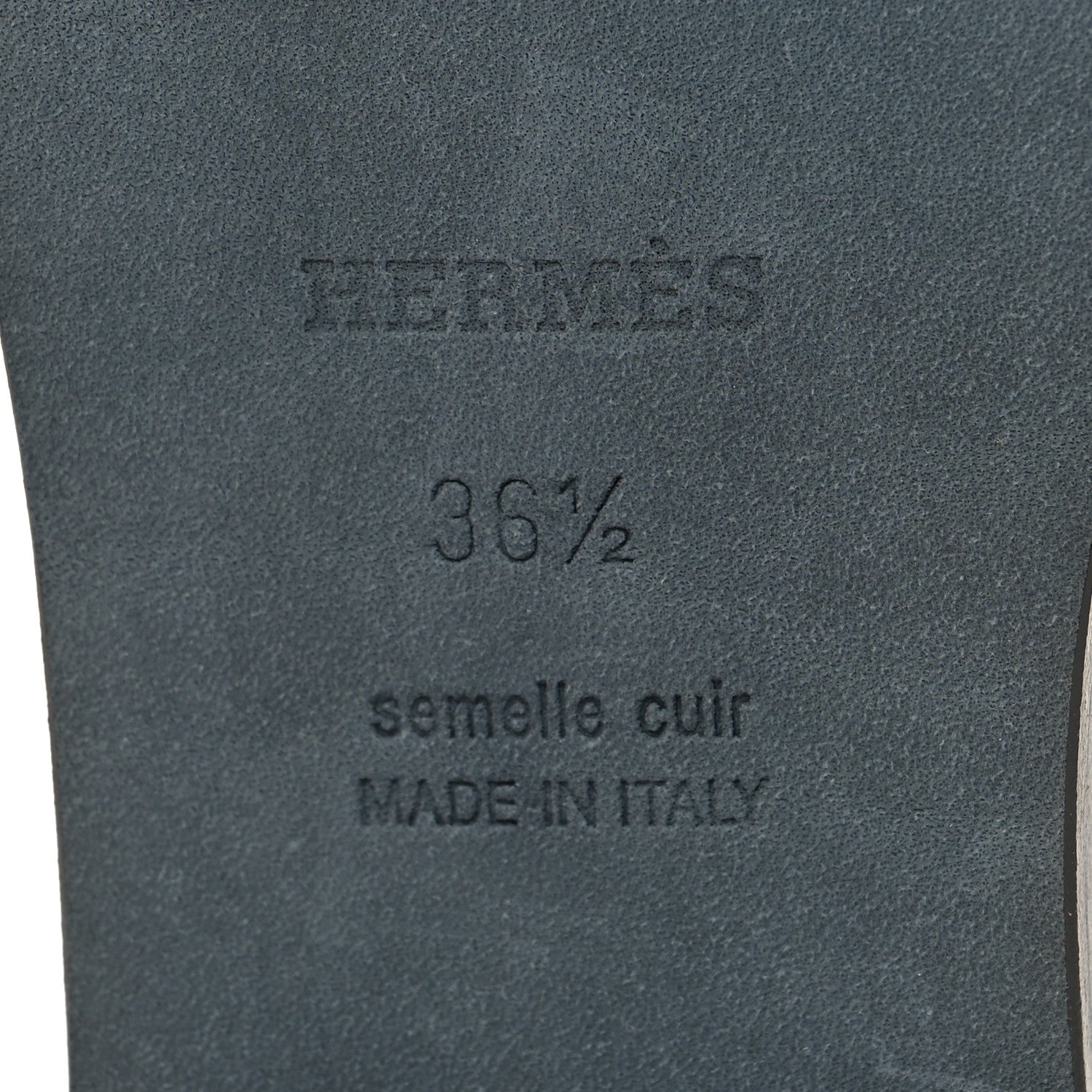 Hermes Calfskin Studded Oran Sandals 36.5 Gris Galet 7 of 10
