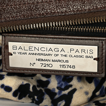 Balenciaga Metallic Craquele Calfskin Classic Hardware City Bronze 6 of 15