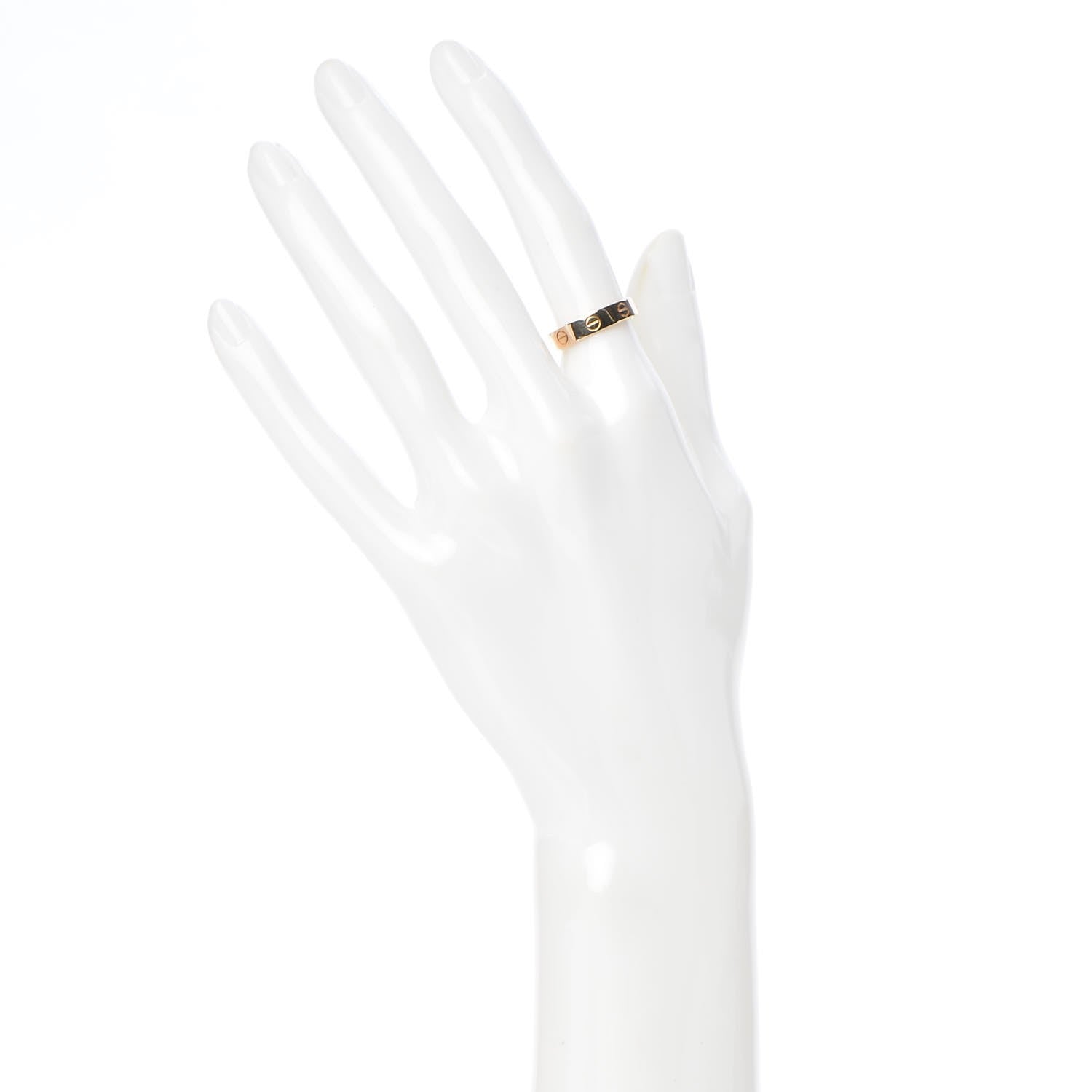 Cartier 18K Pink Gold Diamond 4mm LOVE Ring 50 5.25 2 of 3