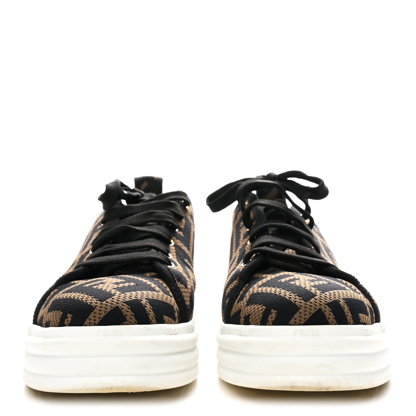Fabric FF Micro-Perforated Rise Low Top Sneakers 38.5 Tobacco Black