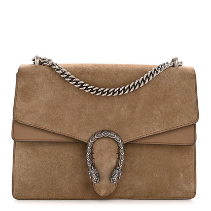 Gucci Suede Medium Dionysus Shoulder Bag Taupe 1 of 11