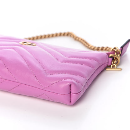 Gucci Calfskin Matelasse Mini GG Marmont Chain Bag Candy Mousse 9 of 10