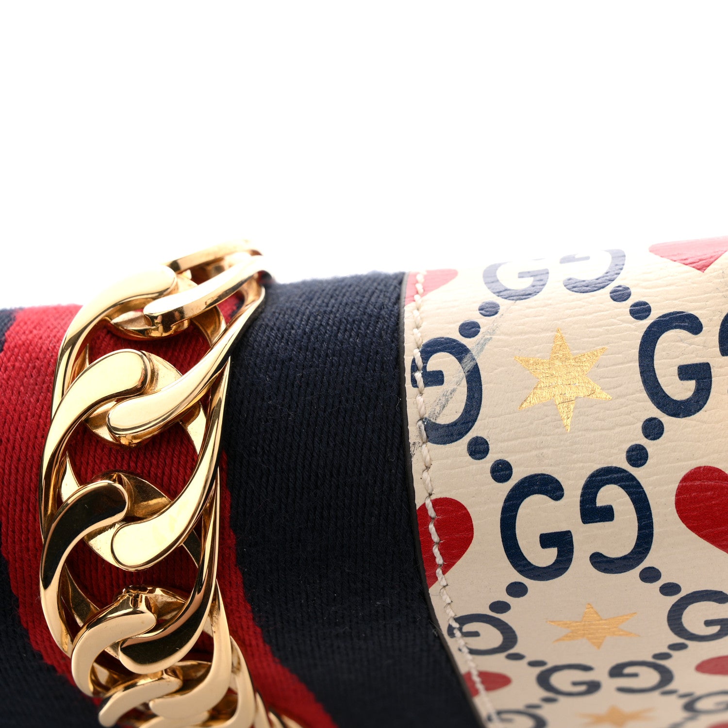 Gucci Calfskin Valentine's Day Exclusive Small Sylvie Top Handle Bag Ivory 14 of 15