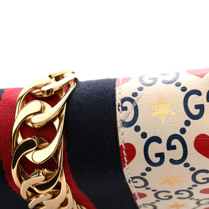 Gucci Calfskin Valentine's Day Exclusive Small Sylvie Top Handle Bag Ivory 14 of 15