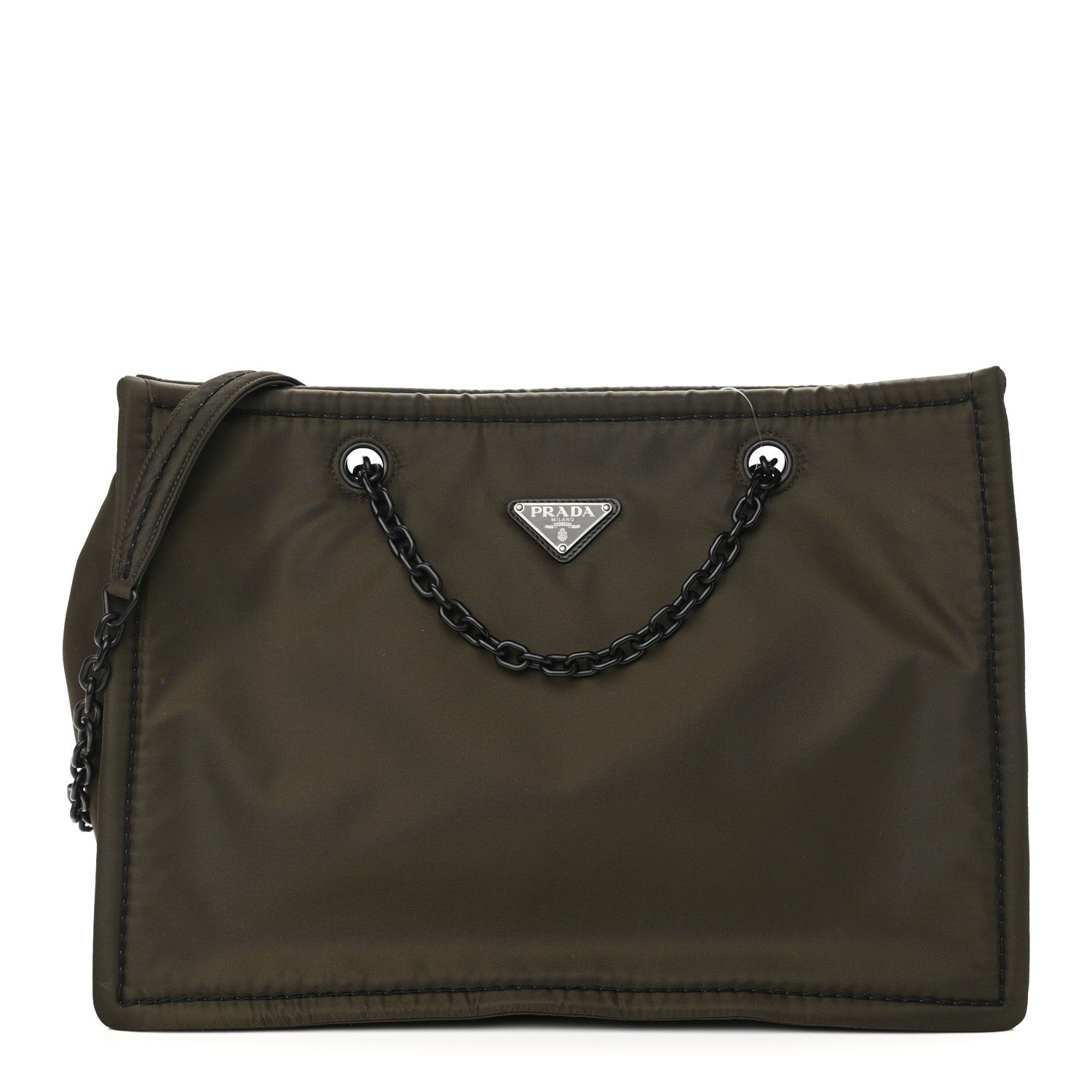 Prada Tessuto Nylon Chain Tote Mimetico 1 of 12