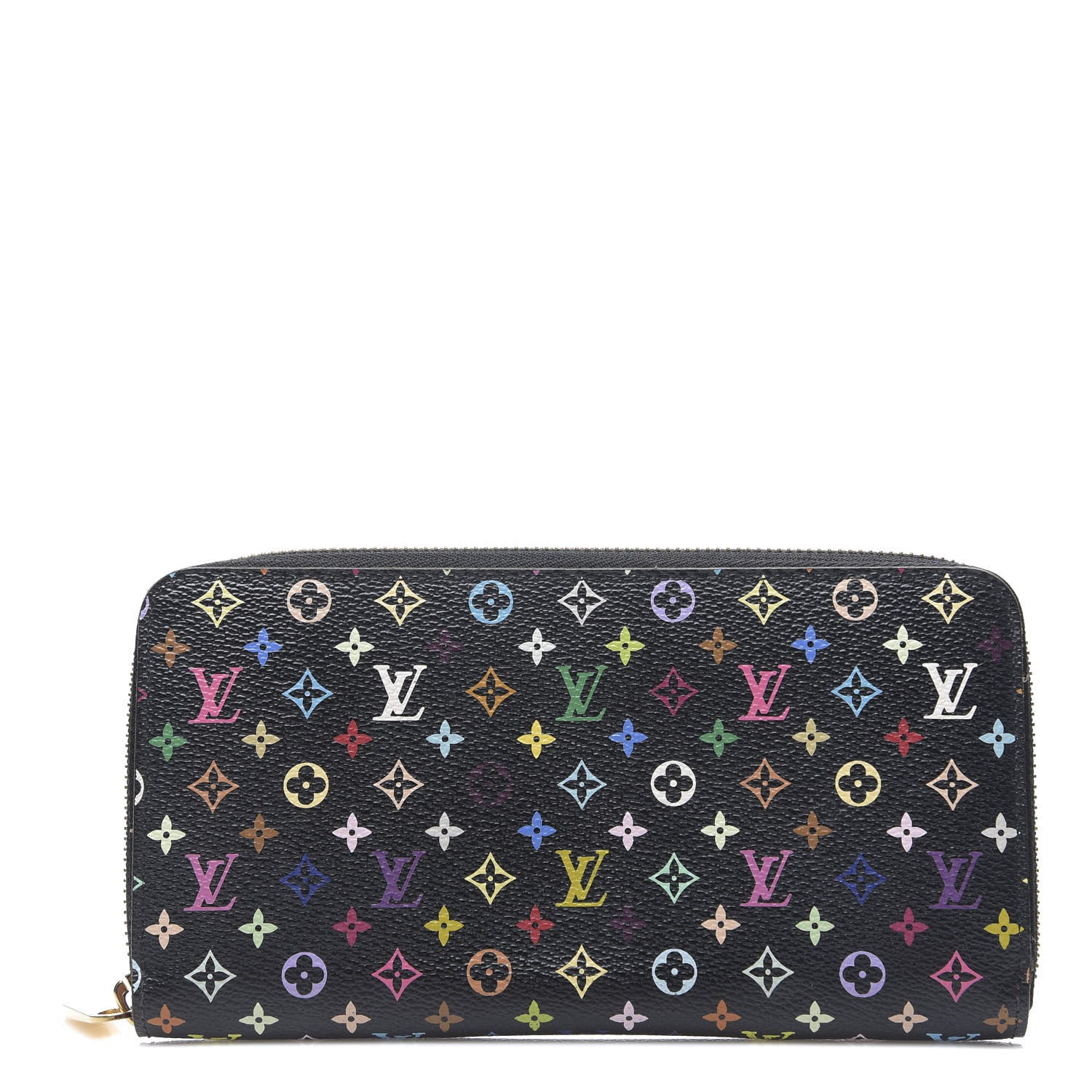 Louis Vuitton Monogram Multicolor Zippy Wallet Black Grenade 1 of 8