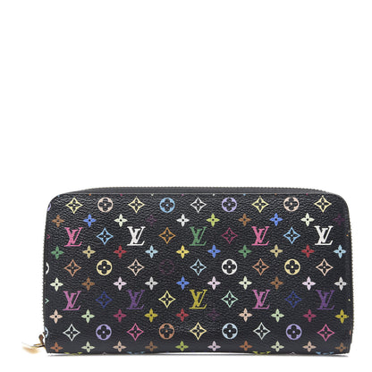 Louis Vuitton Monogram Multicolor Zippy Wallet Black Grenade 1 of 8