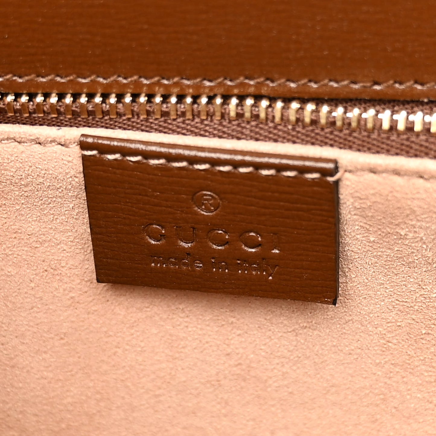 GG Supreme Monogram Horsebit 1955 Shoulder Bag Beige Brown Sugar