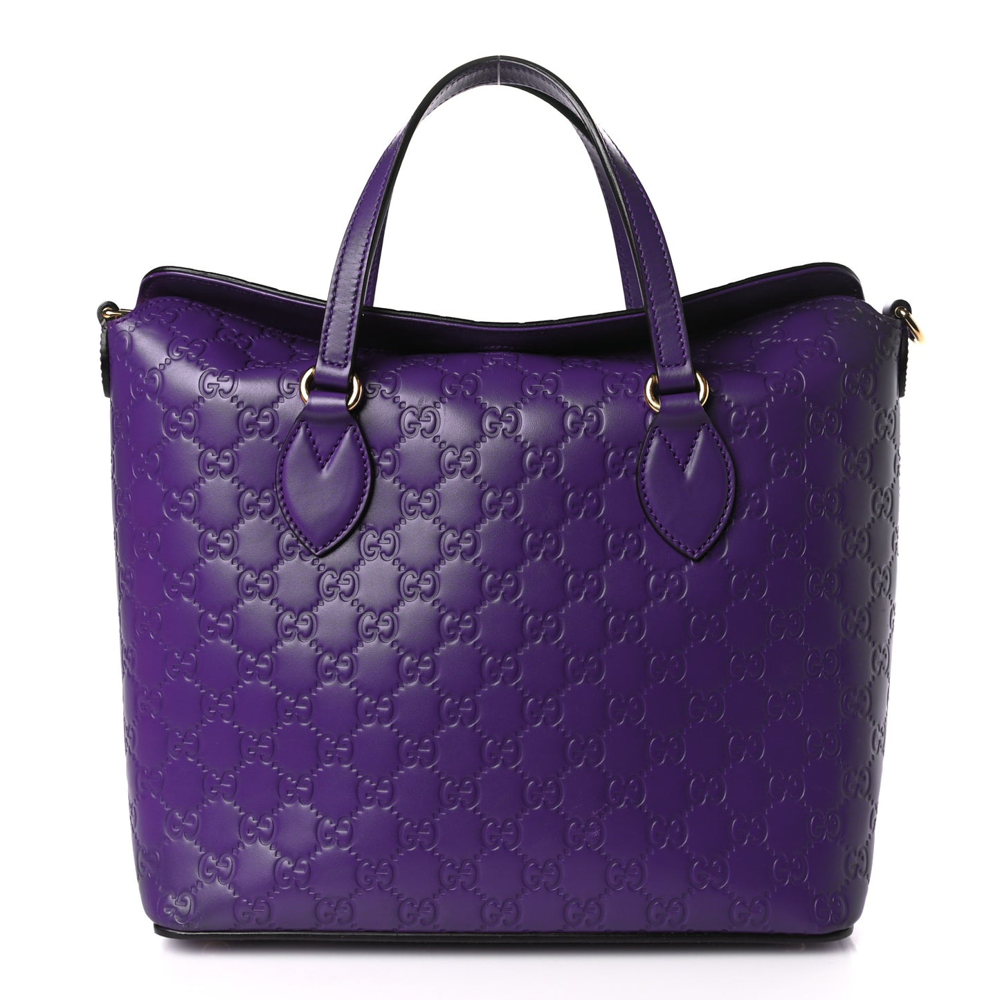 Guccissima Linea A Foldover Tote Purple