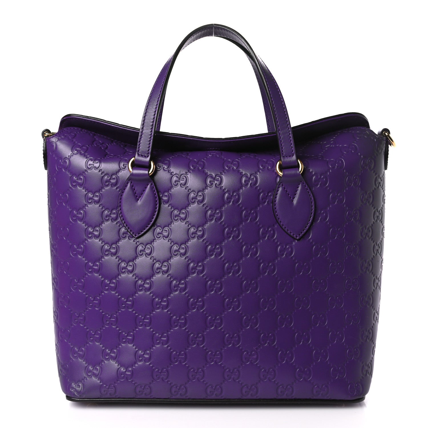 Gucci Guccissima Linea A Foldover Tote Purple 1 of 9