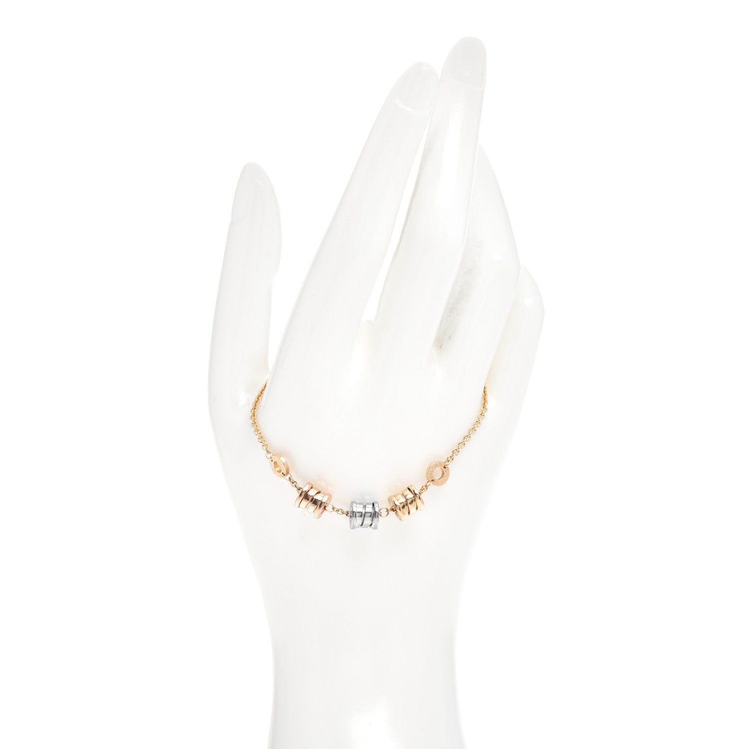 Bulgari 18K Yellow Rose White Gold B.Zero1 Bracelet 2 of 4