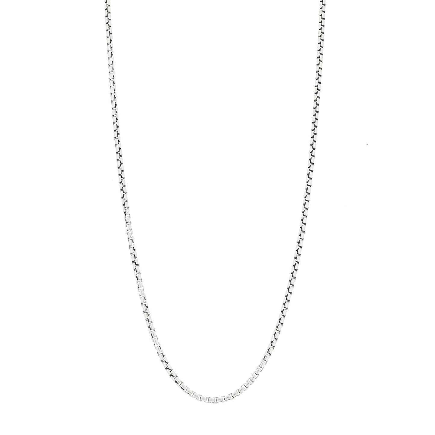Sterling Silver 2.5mm Box Chain Necklace 22"