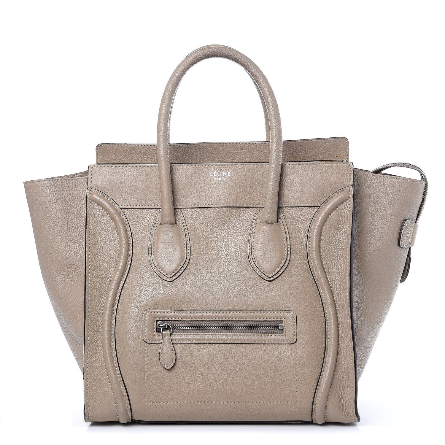 Celine Drummed Calfskin Mini Luggage Dune 1 of 21