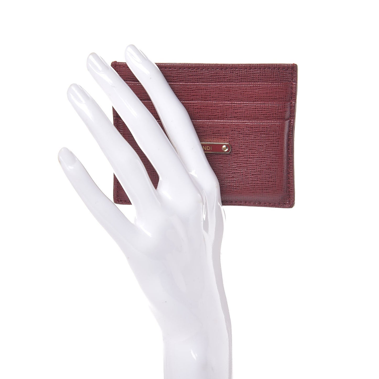 Vitello Elite Card Holder Rosso Scuro Ciliegia