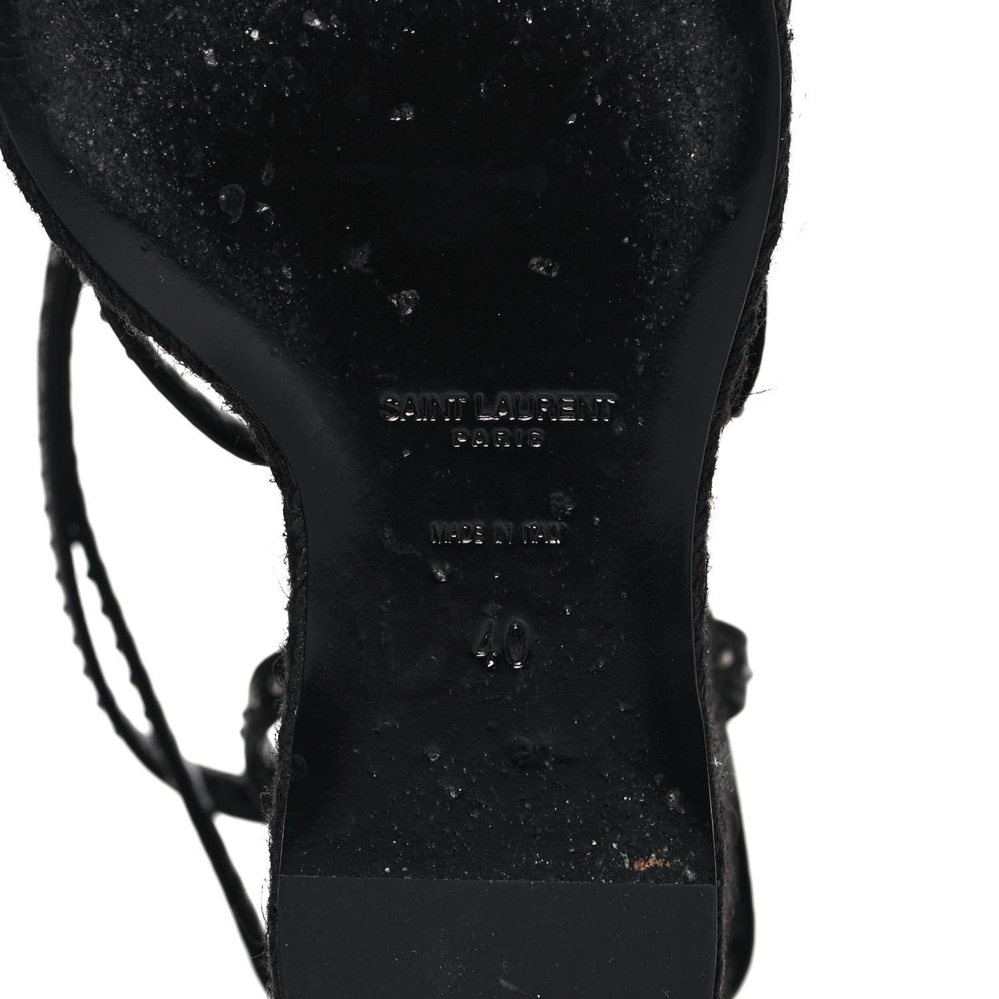 Calfskin Cassandra Espadrille 105 Wedges 40 Black