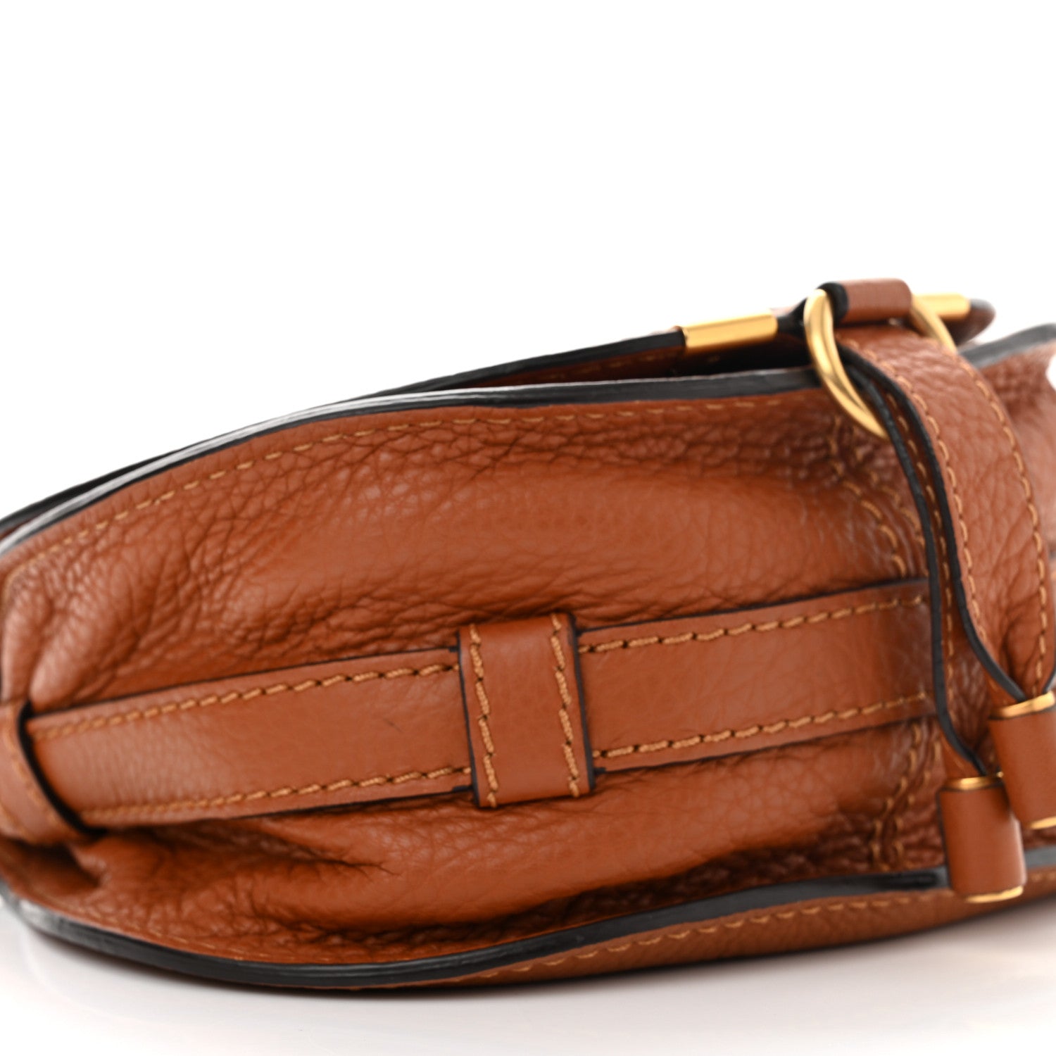 Chloe Grained Calfskin Small Marcie Saddle Bag Tan 9 of 10