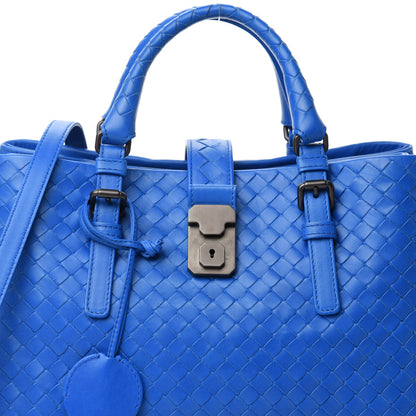 Bottega Veneta Light Calf Intrecciato Small Roma Signal Blue 12 of 12