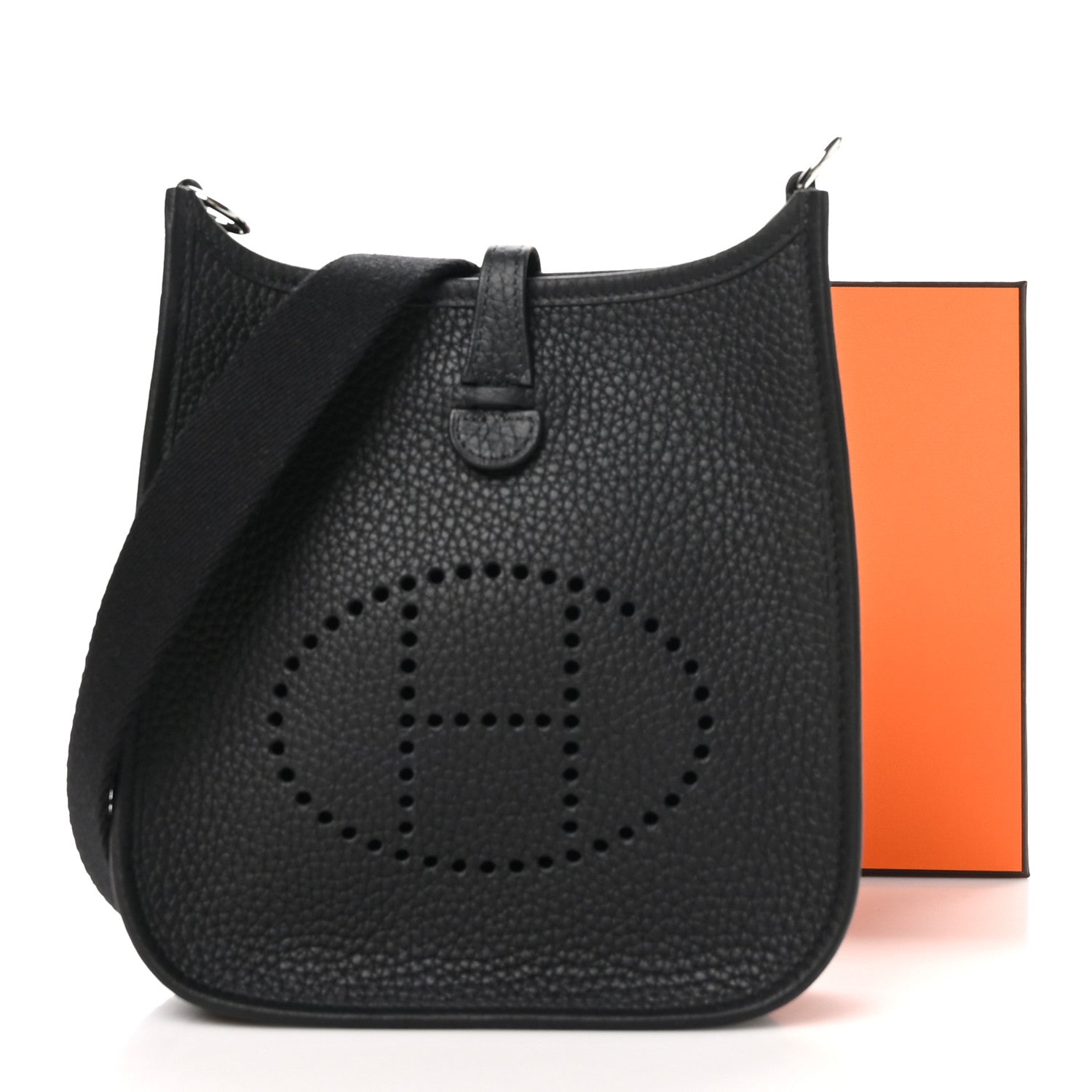 Hermes Taurillon Clemence Evelyne TPM Black 11 of 11
