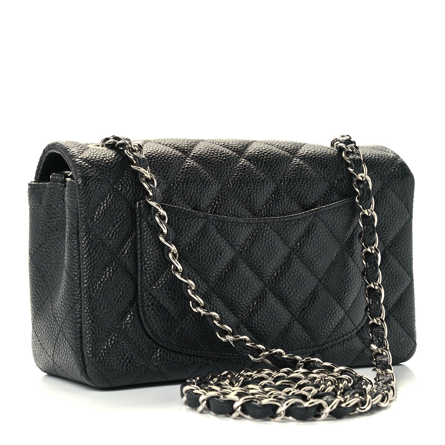 Caviar Quilted Mini Rectangular Flap Black