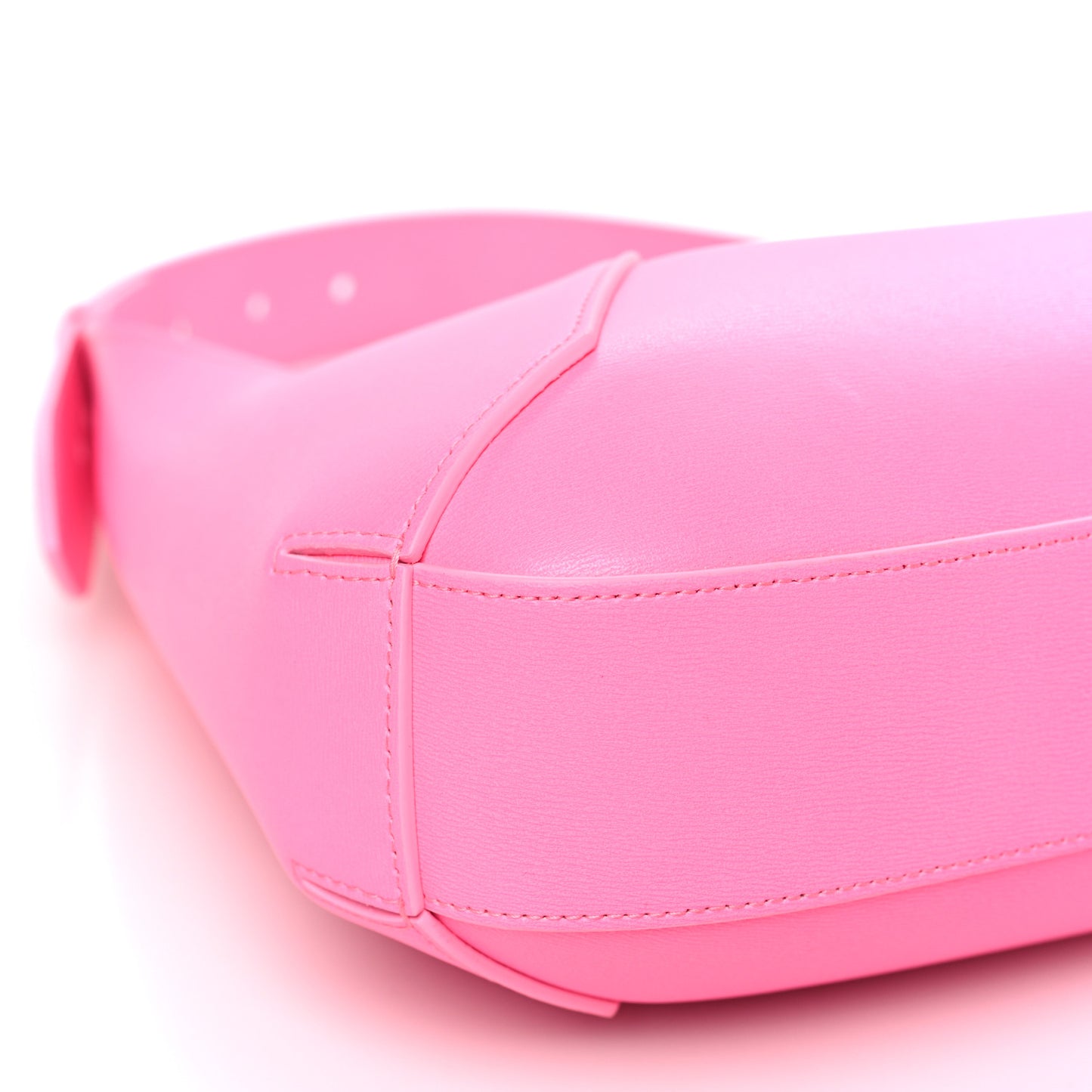Smooth Calfskin Jeweled Hobo Bag Fluo Pink
