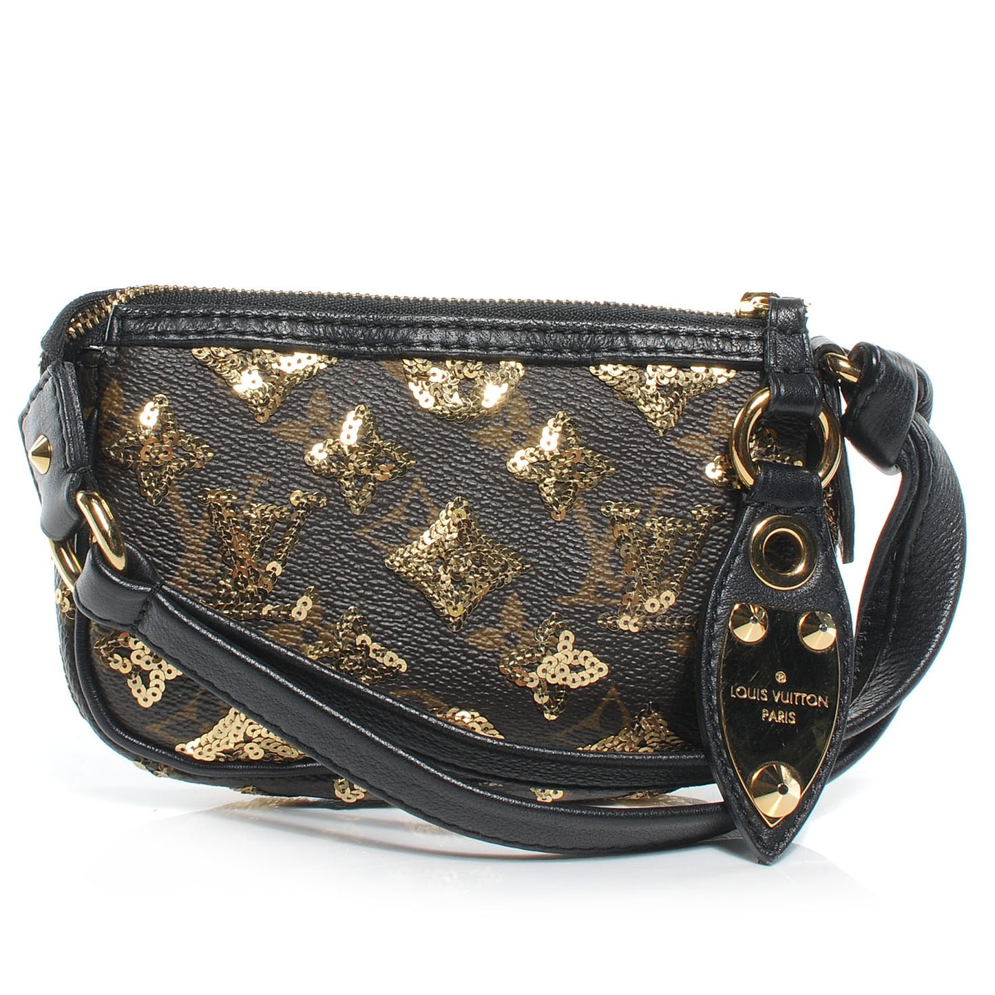 Monogram Sequins Eclipse Mini Pochette Gold