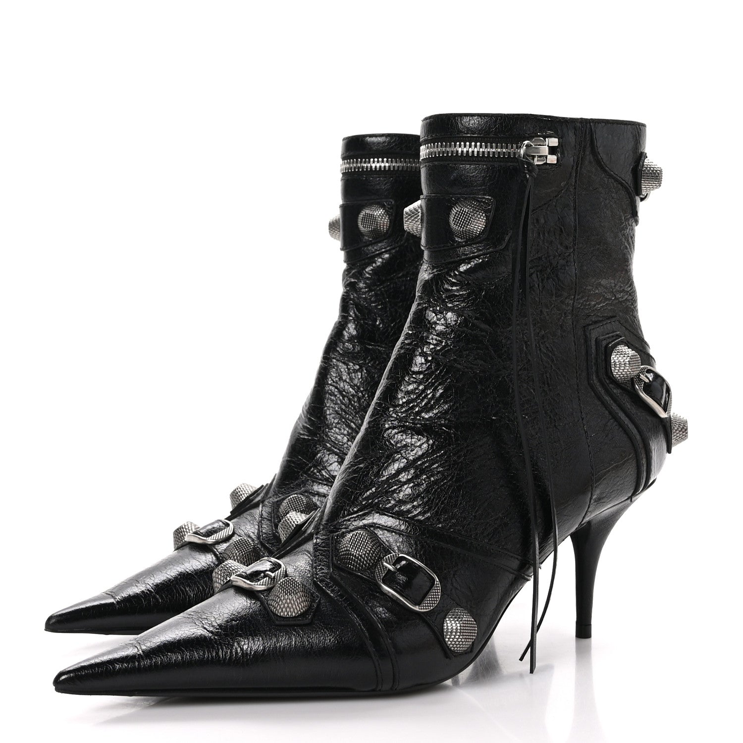 Balenciaga Agneau Arena Cagole 70mm Ankle Boots 39.5 Black 3 of 9