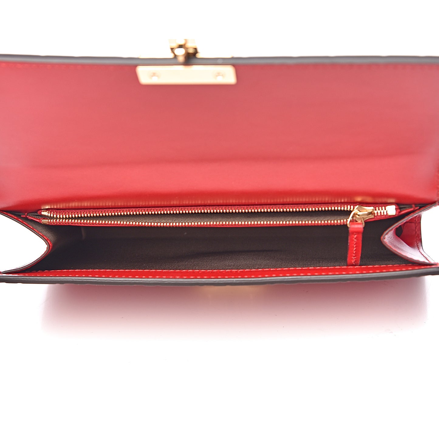 Guccissima Padlock Clutch Hibiscus Red