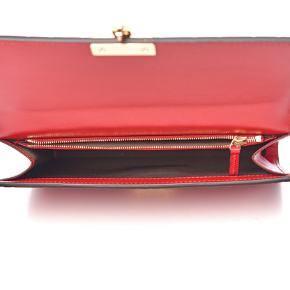 Gucci Guccissima Padlock Clutch Hibiscus Red 5 of 9