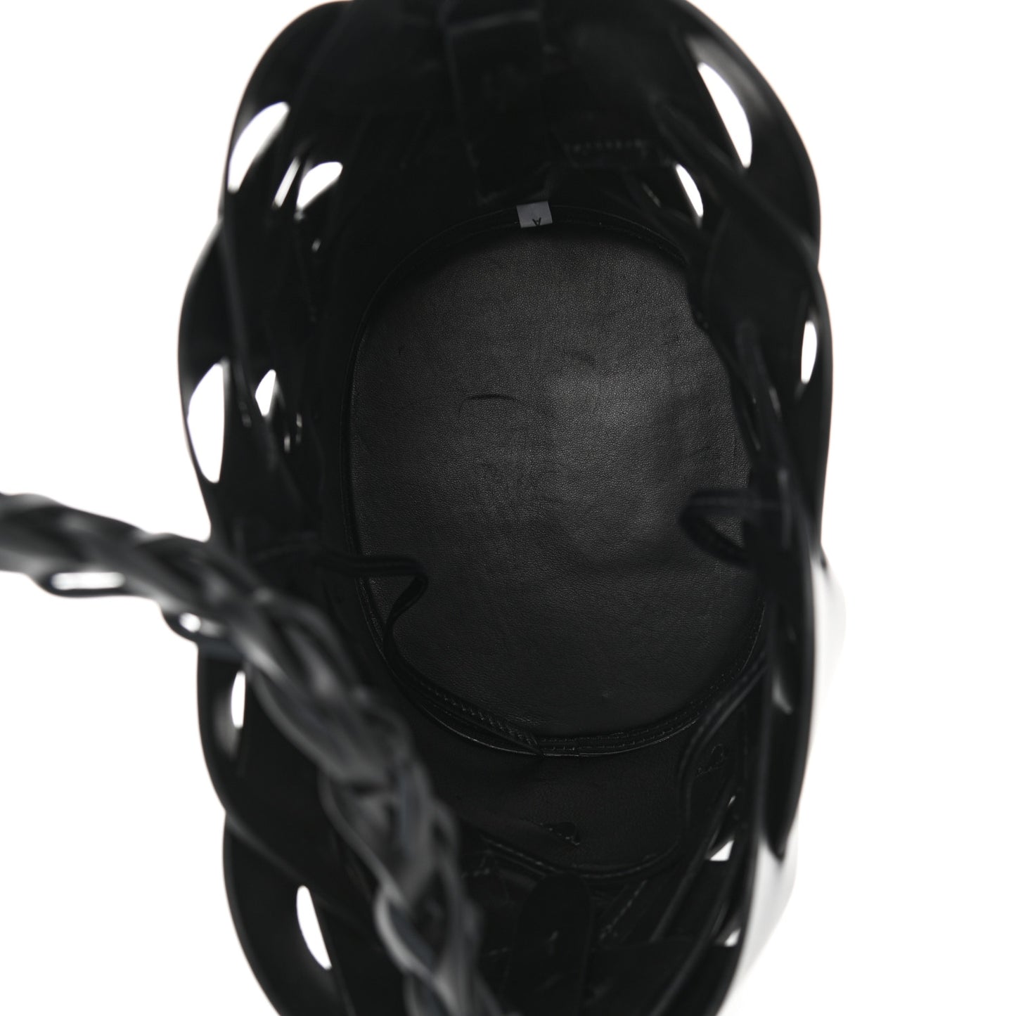 Vitello Intreccio Bucket Bag Black