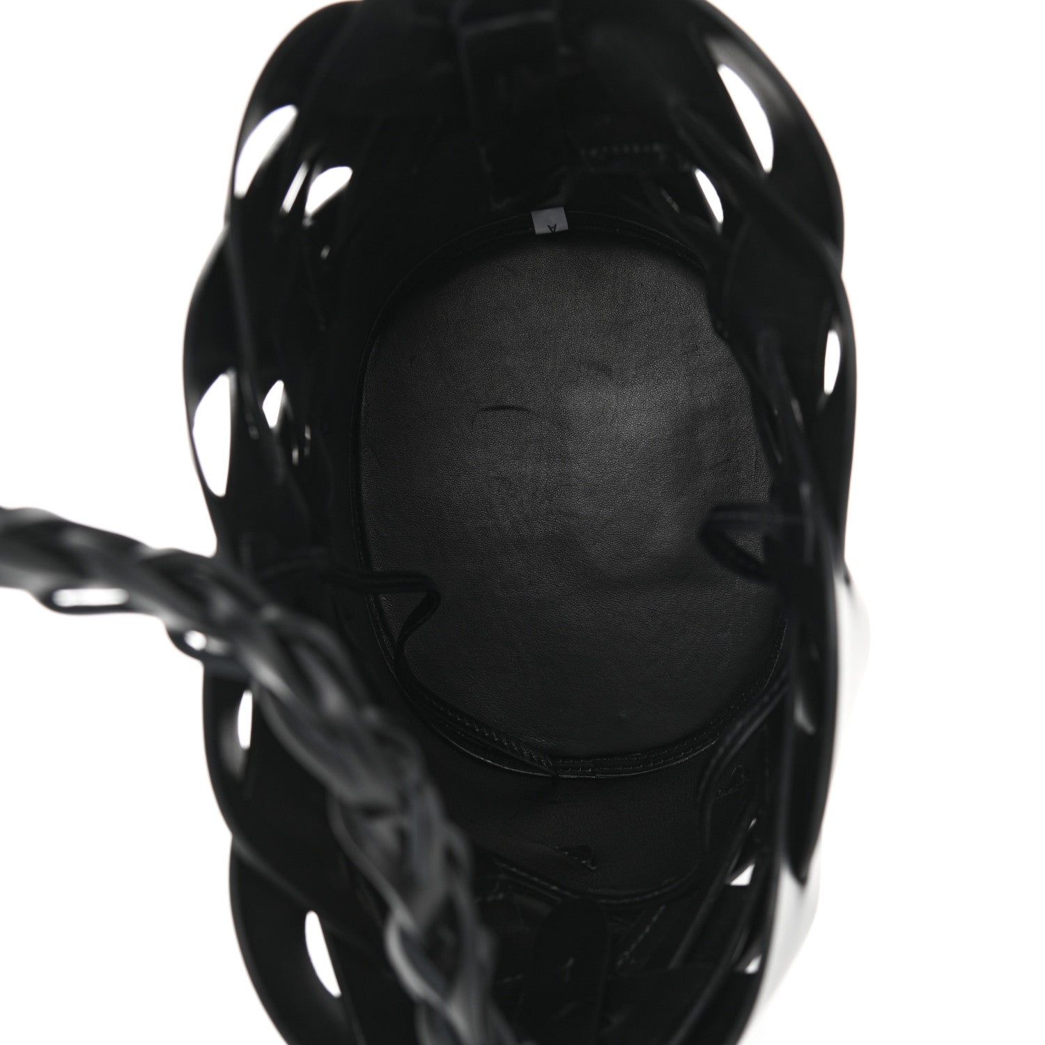 Prada Vitello Intreccio Bucket Bag Black 6 of 11