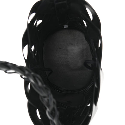 Prada Vitello Intreccio Bucket Bag Black 6 of 11