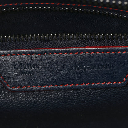 Celine Smooth Calfskin Mini Luggage Navy Red 6 of 9