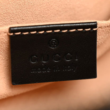 Gucci Calfskin Matelasse Mini GG Marmont Chain Shoulder Bag Black 6 of 14