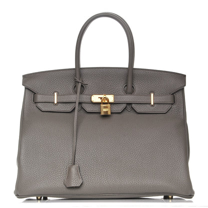 Hermes Togo Birkin 35 Etain 1 of 28