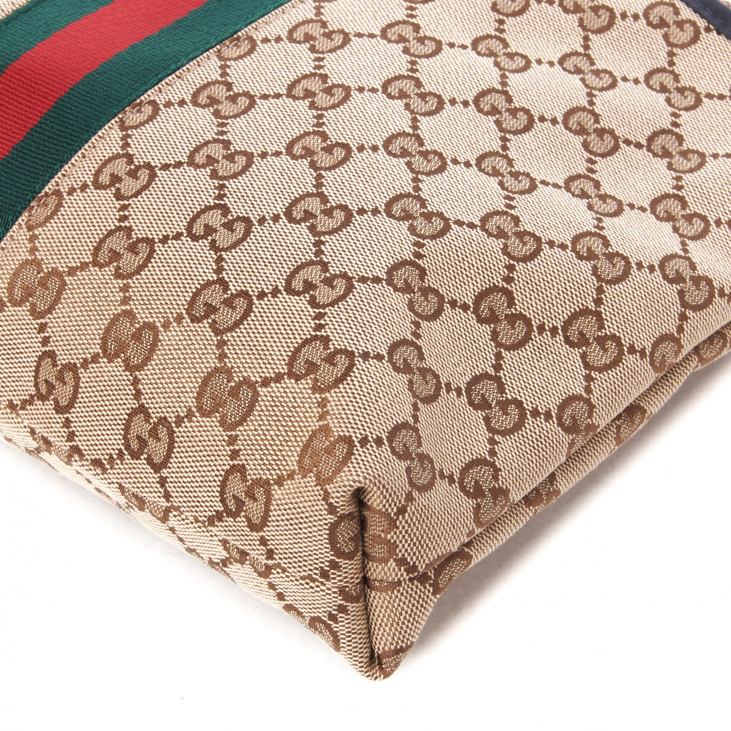 GG Monogram Web Flat Messenger Bag Dark Brown