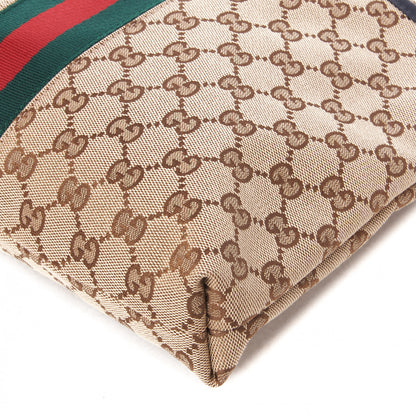 Gucci GG Monogram Web Flat Messenger Bag Dark Brown 4 of 8