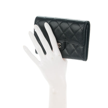 Chanel Caviar Quilted Small Flap Wallet Black 2 of 8
