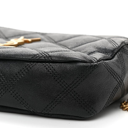 Saint Laurent Grained Lambskin Quilted Mini Becky Double Zip Bag Black 11 of 12