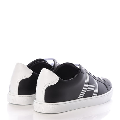 Hermes Calfskin Mens Avantage Sneakers 43 Black White 4 of 8