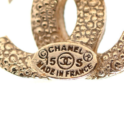Chanel Crystal Timeless CC Earrings Gold Light Pink 4 of 4