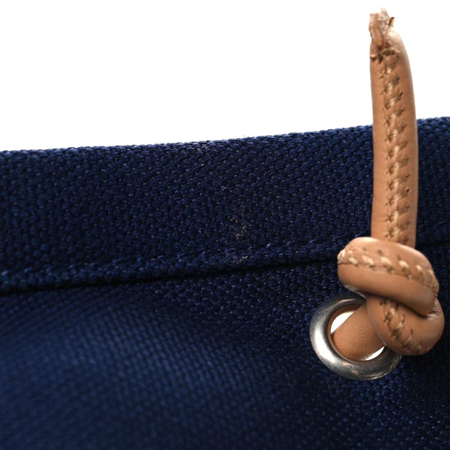 Linen Calfskin Rive Gauche Backpack Blue Rouge Eros