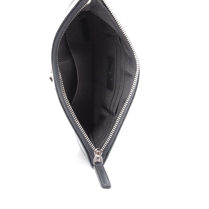 Chanel Metallic Caviar Quilted Mademoiselle Vintage Zip Pouch Dark Grey 5 of 7