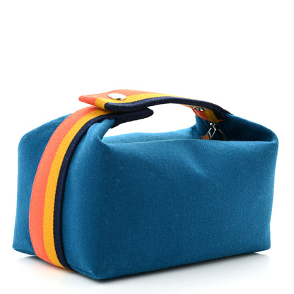 Hermes Wool Rocabar Small Bride-A-Brac Pouch Bleu Paon 3 of 11