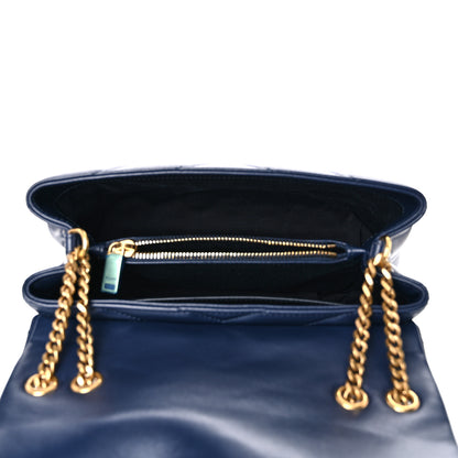 Saint Laurent Calfskin Y Quilted Monogram Small Loulou Chain Satchel Denim Brut 5 of 13