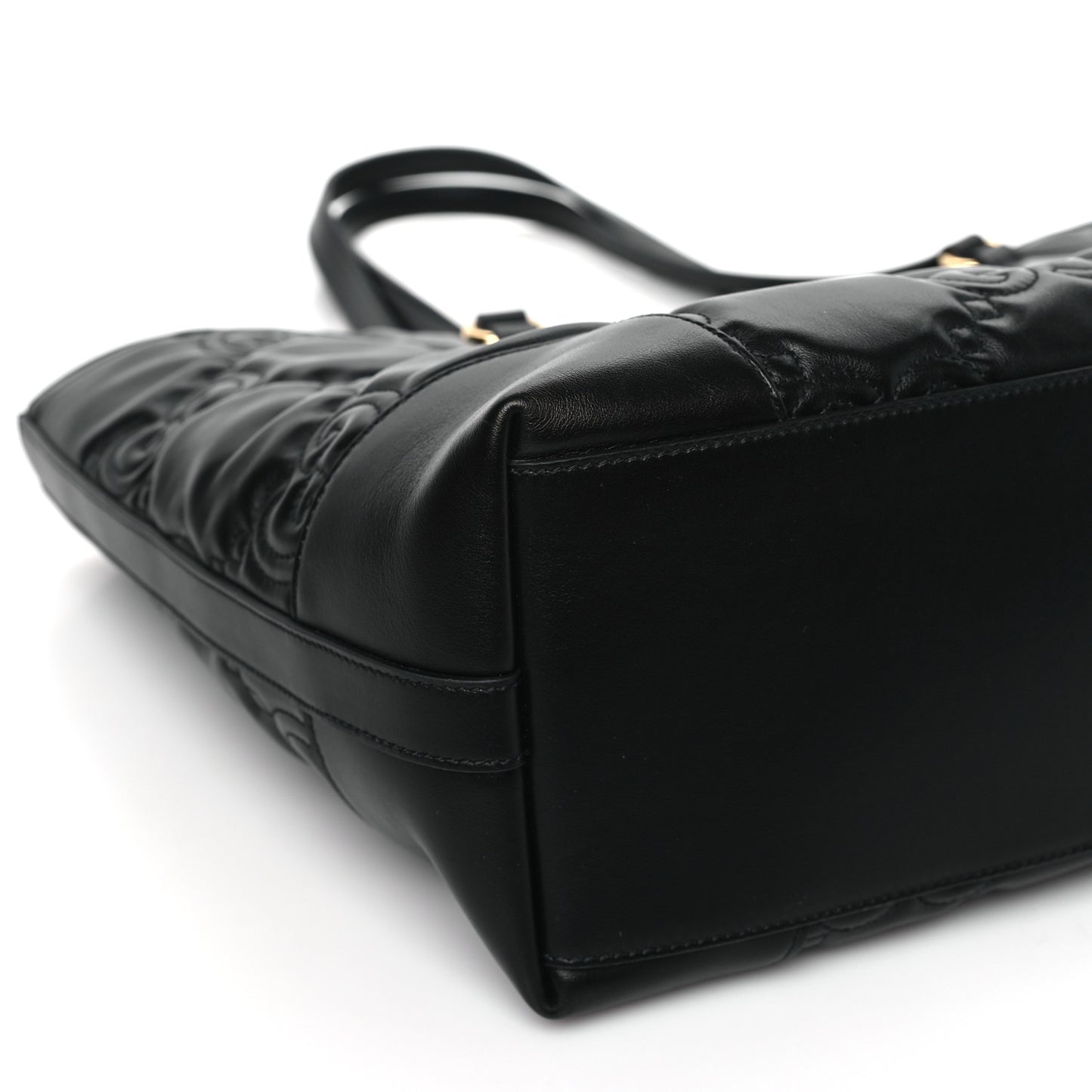 Calfskin GG Matelasse Medium Ophidia Shopping Tote Black