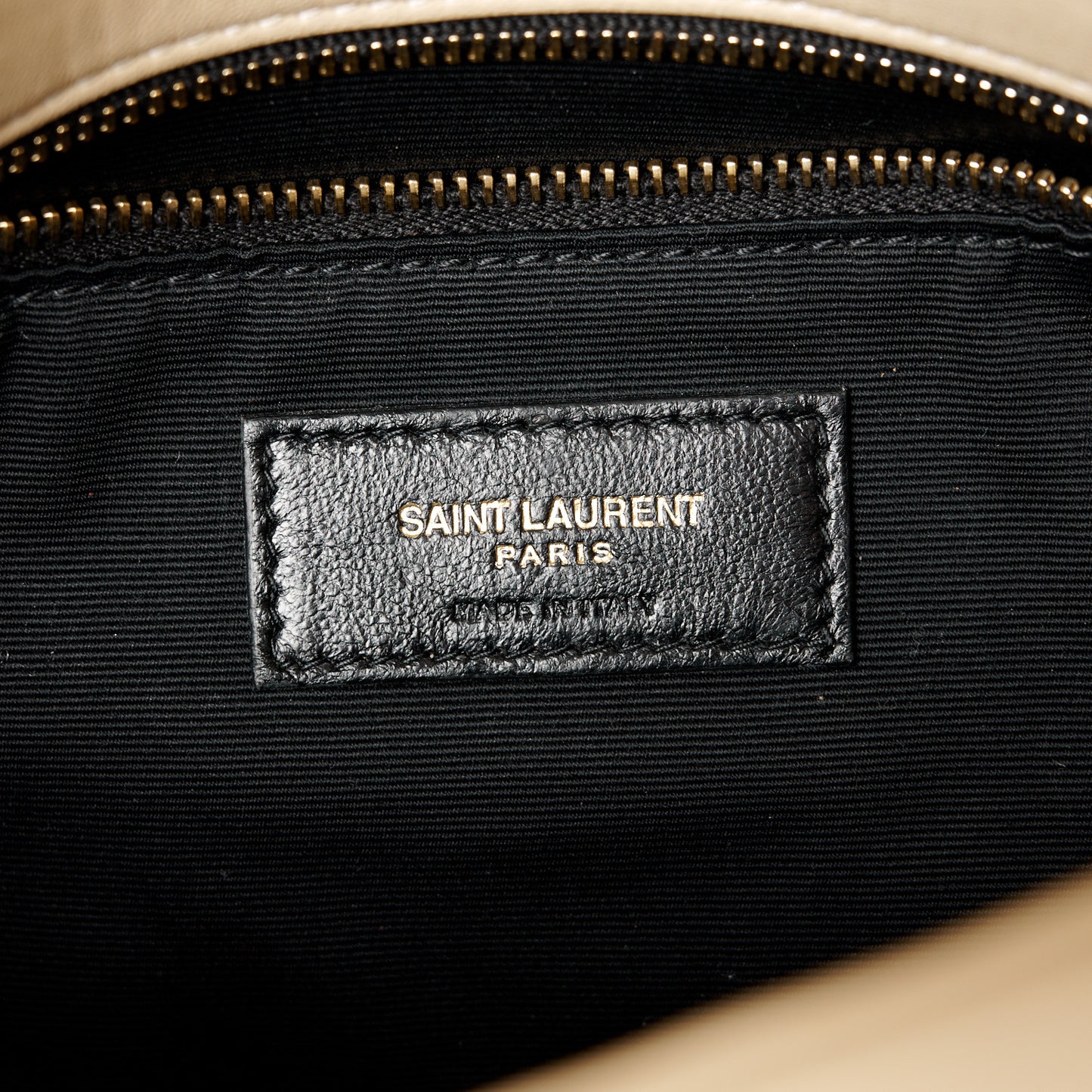 Lambskin Quilted Small Loulou Puffer Monogram Chain Satchel Dark Beige