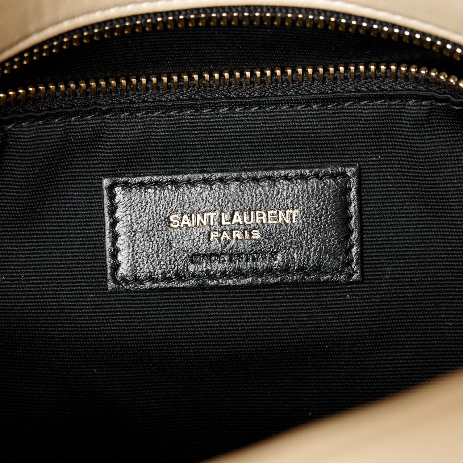 Saint Laurent Lambskin Quilted Small Loulou Puffer Monogram Chain Satchel Dark Beige 6 of 11