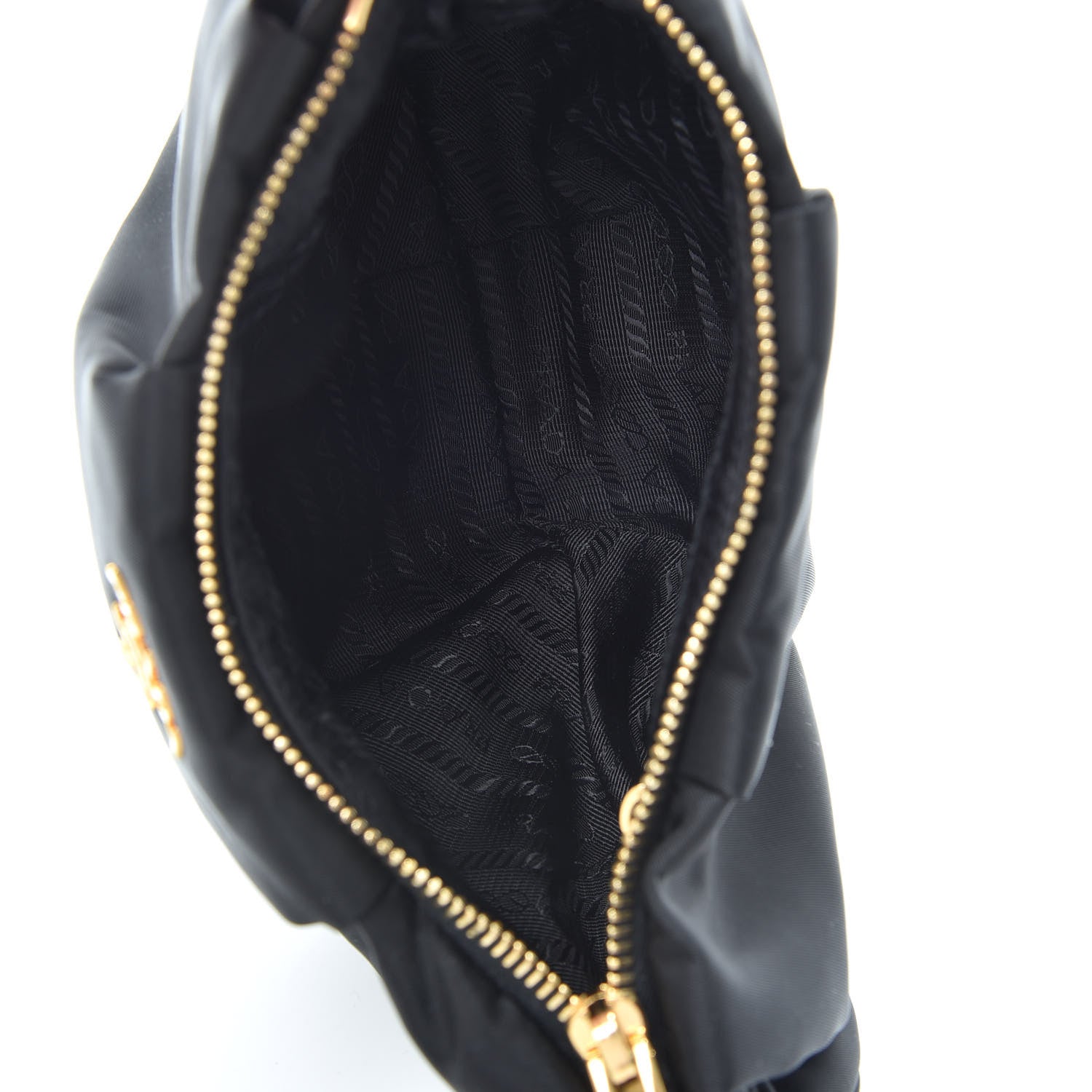 Prada Tessuto Nylon Bow Wristlet Black 5 of 8