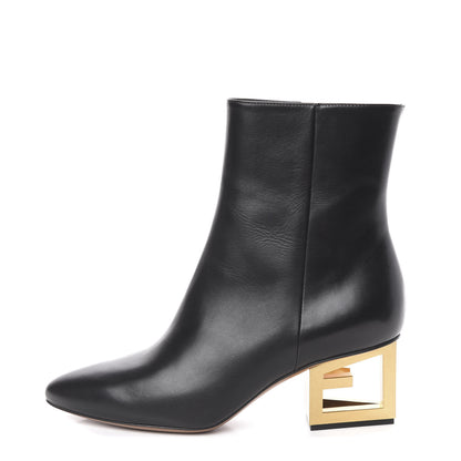 Givenchy Smooth Calfskin Triangle Bootie 37 Black 1 of 9