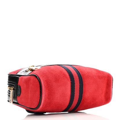 Gucci Suede Small Ophidia Belt Bag 85 34 Hibiscus Red 4 of 10